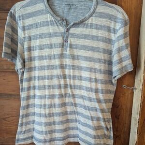 Men's Gray Striped Shirt